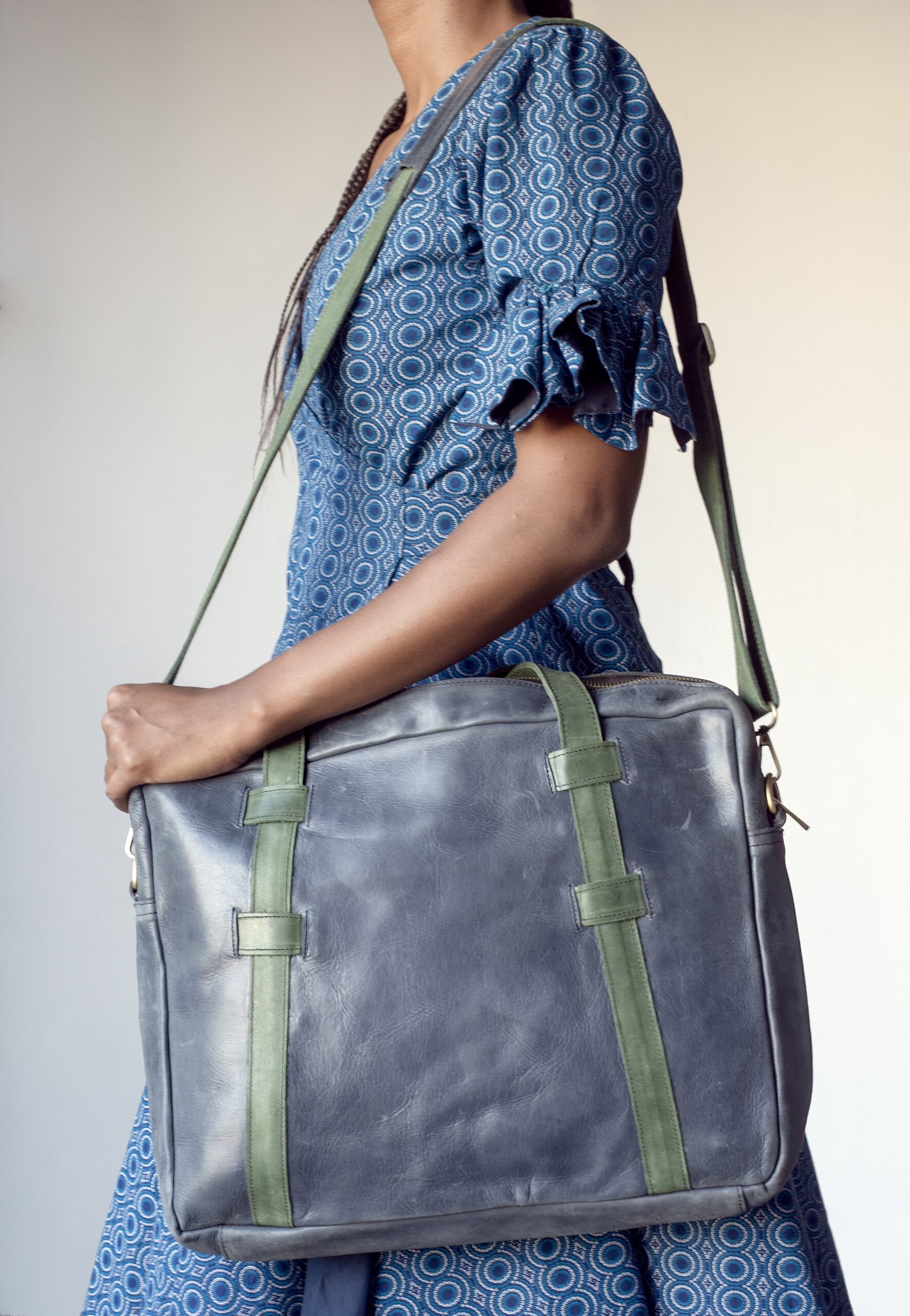 NSE (Nigeria Stock Exchange) Laptop bag - green blue 1